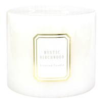 Providence White Mystic Birchwood Scented Pillar Candle, 6x5