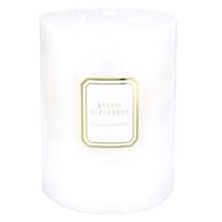 Providence White Mystic Birchwood Scented Pillar Candle, 6x8