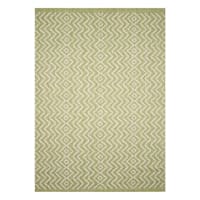 (E253) Oasis Green Geo Indoor & Outdoor Area Rug, 5x7