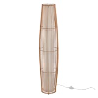 Natural Rattan Uplight Floor Lamp, 43"