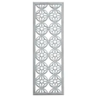 Ricardo Hand Carved Gray Wash Wooden Panel Wall Decor, 12x36