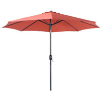 Red Crank & Tilt Round Patio Umbrella, 9'
