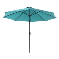Teal Outdoor Crank & Tilt Umbrella, 9'