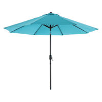 Turquoise Crank & Tilt Round Patio Umbrella, 9'
