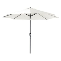 White Outdoor Crank & Tilt Umbrella, 9'