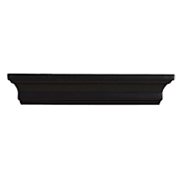 Kate Black Wooden Crown Wall Ledge, 12"