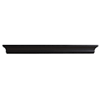 Kate Black Wooden Crown Wall Ledge, 24"