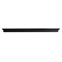 Kate Black Wooden Crown Wall Ledge, 36"