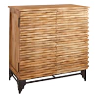 Wave Wooden Cabinet, Natural Mango Wood Finish