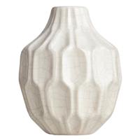 Honeybloom Katherine White Ceramic Vase, 6"
