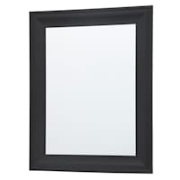 Black Barb Framed Rectangle Wall Mirror, 22x28