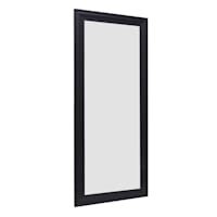 Black Barb Framed Leaner Mirror, 24x58