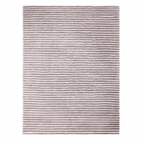 (A368) Silver Striped High-Low Microfiber Area Rug, 8x10