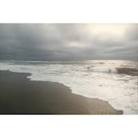 Lustrous Beach Canvas Wall Art, 36x24
