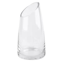 Clear Glass Candle Holder, 7.5"