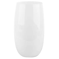 White Glass Vase, 10"