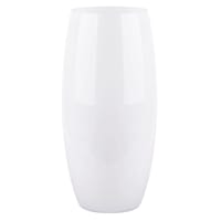 Providence White Glass Vase, 14.5"