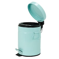 Light Blue Retro Step Trash Bin, 3l