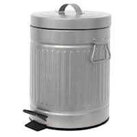 Retro Silver Step Trash Can, 3l