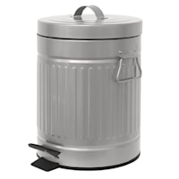 Retro Silver Step Trash Can, 5l