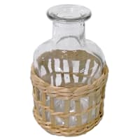Glass Rattan Bottle, 5"