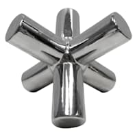 Silver Ceramic Jack Decor, 7"