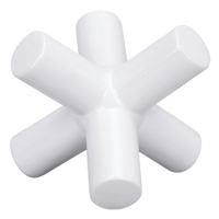 White Ceramic Jack Decor, 7"