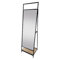 2-Tier Folding Floor Mirror with Storage, 19X65