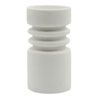 White Cement-Look Candle Holder, 7"