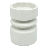 Crosby St. White Cement-Look Candle Holder, 5"
