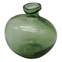 Green Glass Vase, 7"