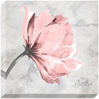 Floral Blush Textured Canvas Wall Art, 12"