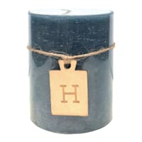 Honeybloom Dark Navy Blue Unscented Pillar Candle, 3x4