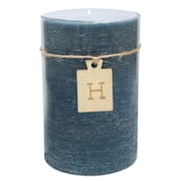 Honeybloom Dark Navy Blue Unscented Pillar Candle, 4x6