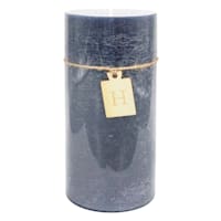 Honeybloom Dark Navy Blue Unscented Pillar Candle, 4x8