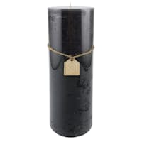 Dark Grey Unscented Pillar Candle, 4x11