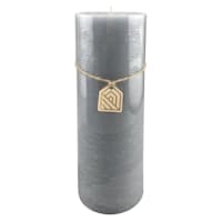 Light Grey Unscented Pillar Candle, 4x11