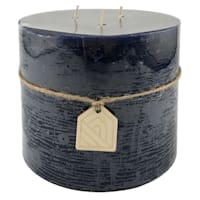 Dark Navy Blue Unscented Pillar Candle, 6x5