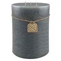 Light Grey Unscented Pillar Candle, 6x8
