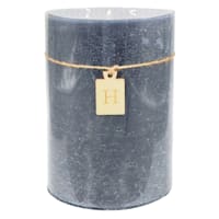 Honeybloom Dark Navy Blue Unscented Pillar Candle, 6x8