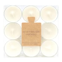 Honeybloom 9-Pack Unscented Tealight Candles, Ivory