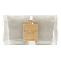 Honeybloom 4-Pack Unscented Votive Candles, Light Grey