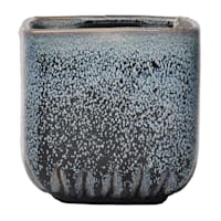 Indoor Quartz Speckled Square Ceramic Pot, Medium