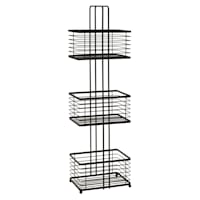 3-Tier Manhattan Grey Metal Wire Storage Stand