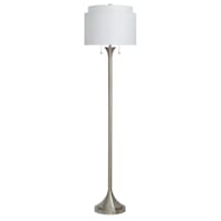 64in. Silver Pull Chain Floor Lamp
