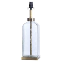 Clear Square Glass Table Lamp, 20"