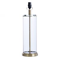 Providence Clear Glass Pillar Medium Table Lamp Base, 21"