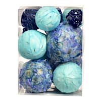 Blue Feathered Ball Bowl Filler