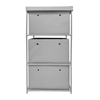 3-Drawer DIY Standing Organizer, Light Grey