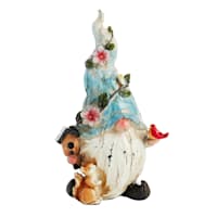 Blue Hat Gnome Outdoor Garden Statue, 9"